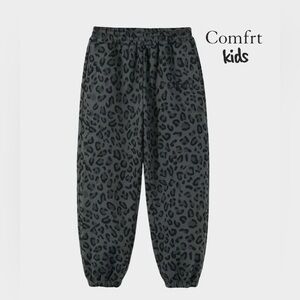 Comfrt Black Leopard Print Joggers